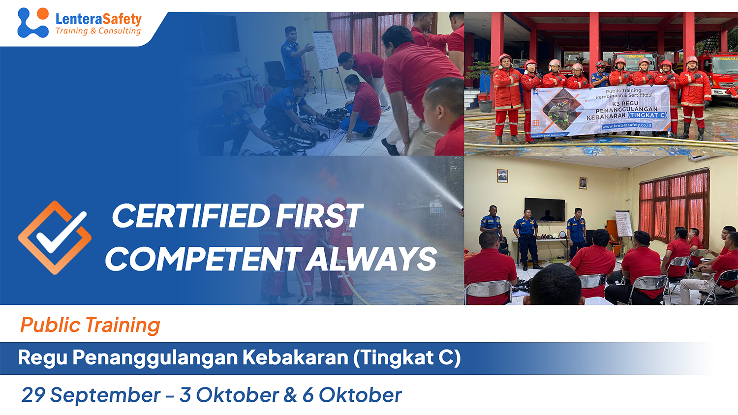 Public Training Regu Penanggulangan Kebakaran (Tingkat C) - 29 September s.d. 3 Oktober & 6 Oktober 