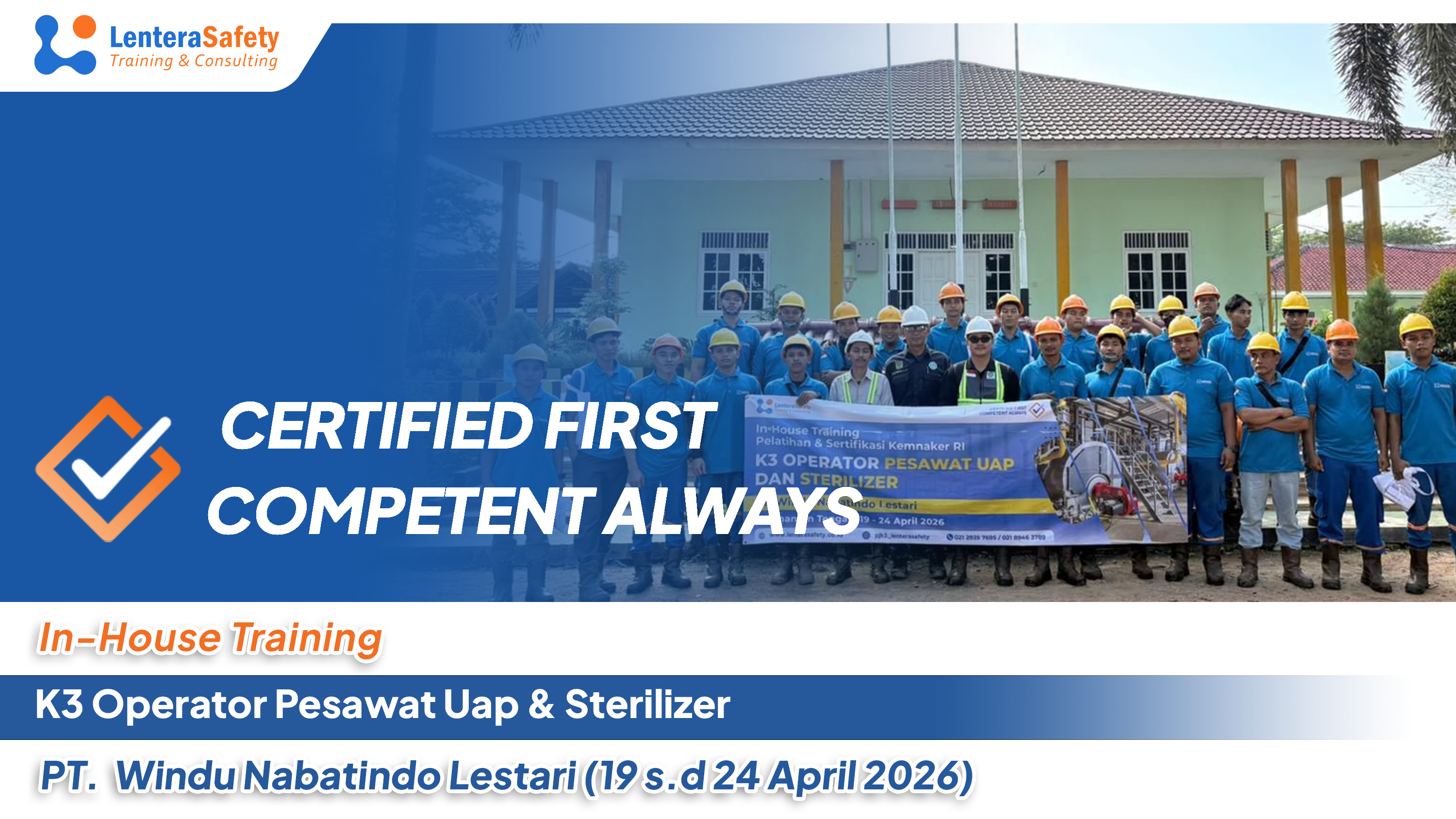 In House Training - K3 Pesawat Uap & Sterilizer