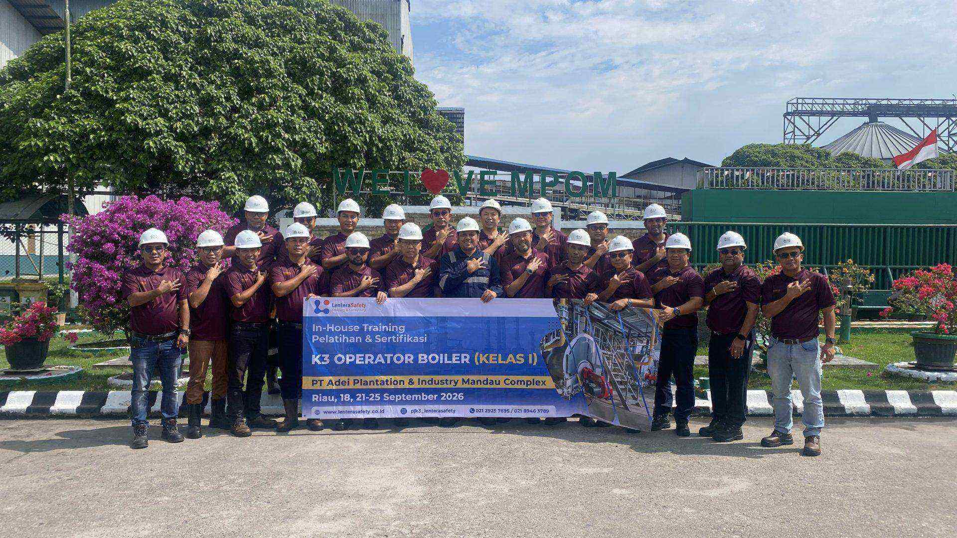 In House Training K3 Operator Boiler Kelas I - PT Adei Plantation & Industry